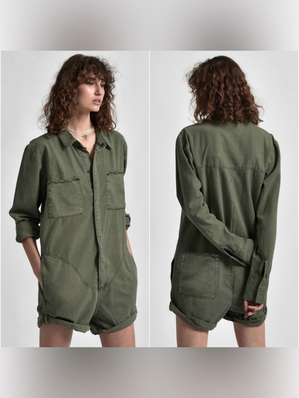 One Teaspoon Prophecy Jumpsuit super khaki green Medium